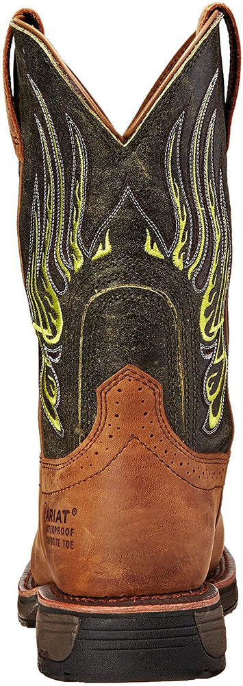 
                  
                    Back View of Ariat Men's WorkHog Mesteno Waterproof Composite Toe Work Boot
                  
                