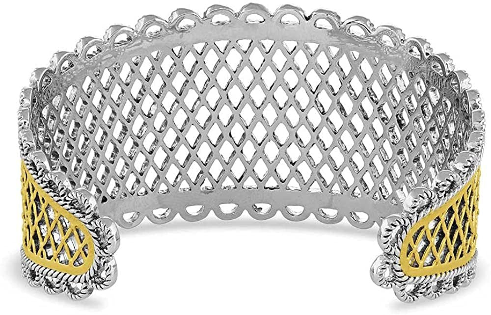 Back of Montana Silversmiths Women’s Honeycomb Cuff Bracelet