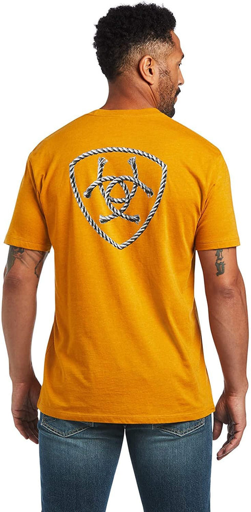 
                  
                    Back of Ariat Men's Graphic T-Shirt in Mustard
                  
                