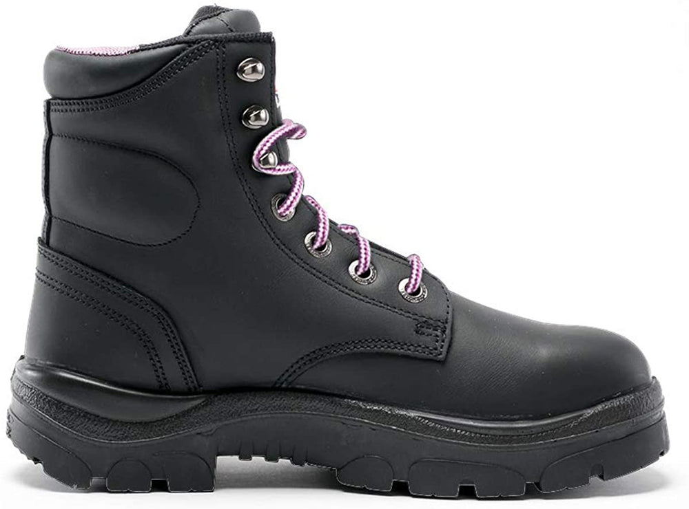 
                  
                    Side of Steel Blue Argyle Ladies Safety Boot in Black
                  
                