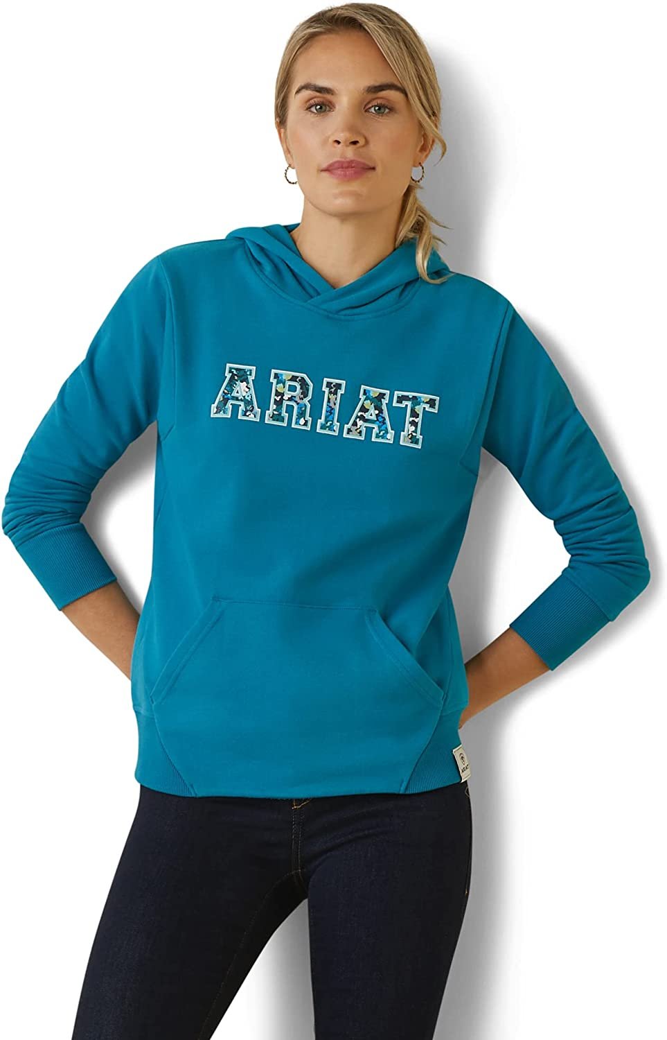 Ariat Women's 3D Logo 2.0 Hoodie in Mosaic Blue