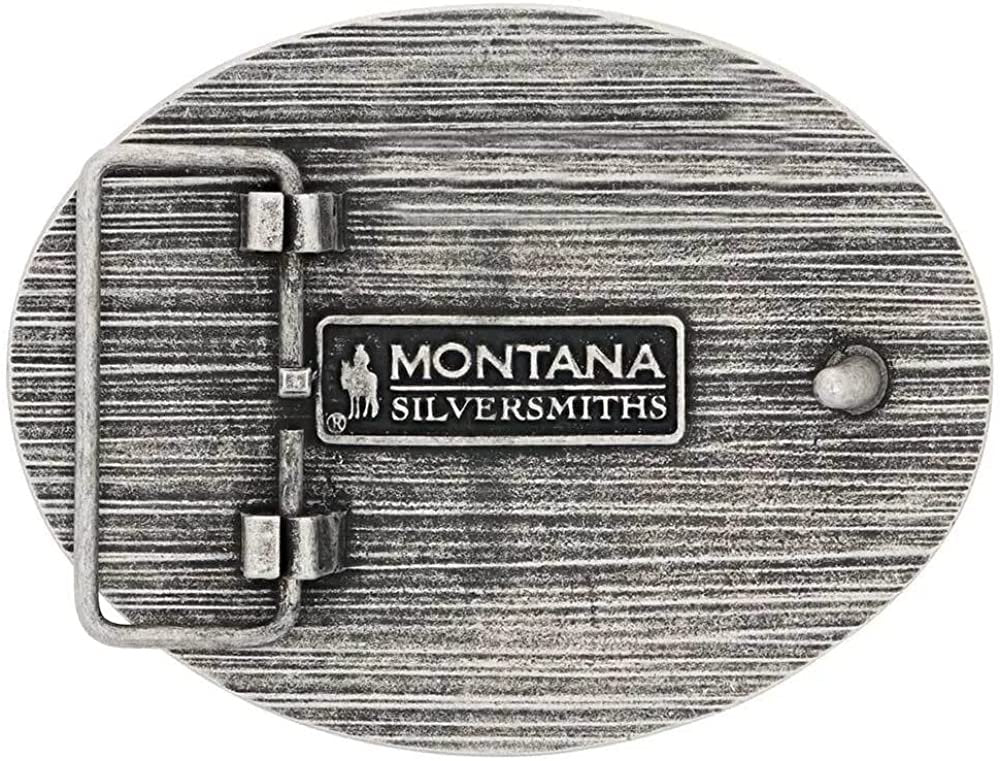 Back of Montana Silversmiths We the People Antiqued Attitude Belt Buckle