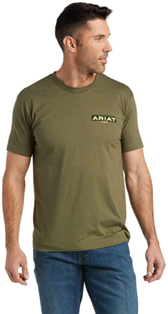 Ariat Men's Land of the Free T-Shirt in Military Heather