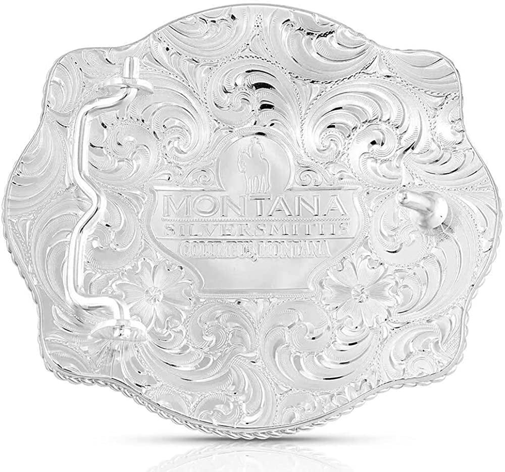 Back of Montana Silversmiths Men's All Around Cowboy Western Belt Buckle