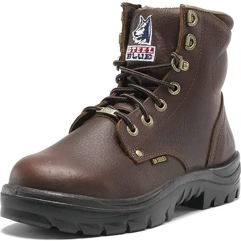 
                  
                    Side of Steel Blue Argyle Zip Work Boot
                  
                