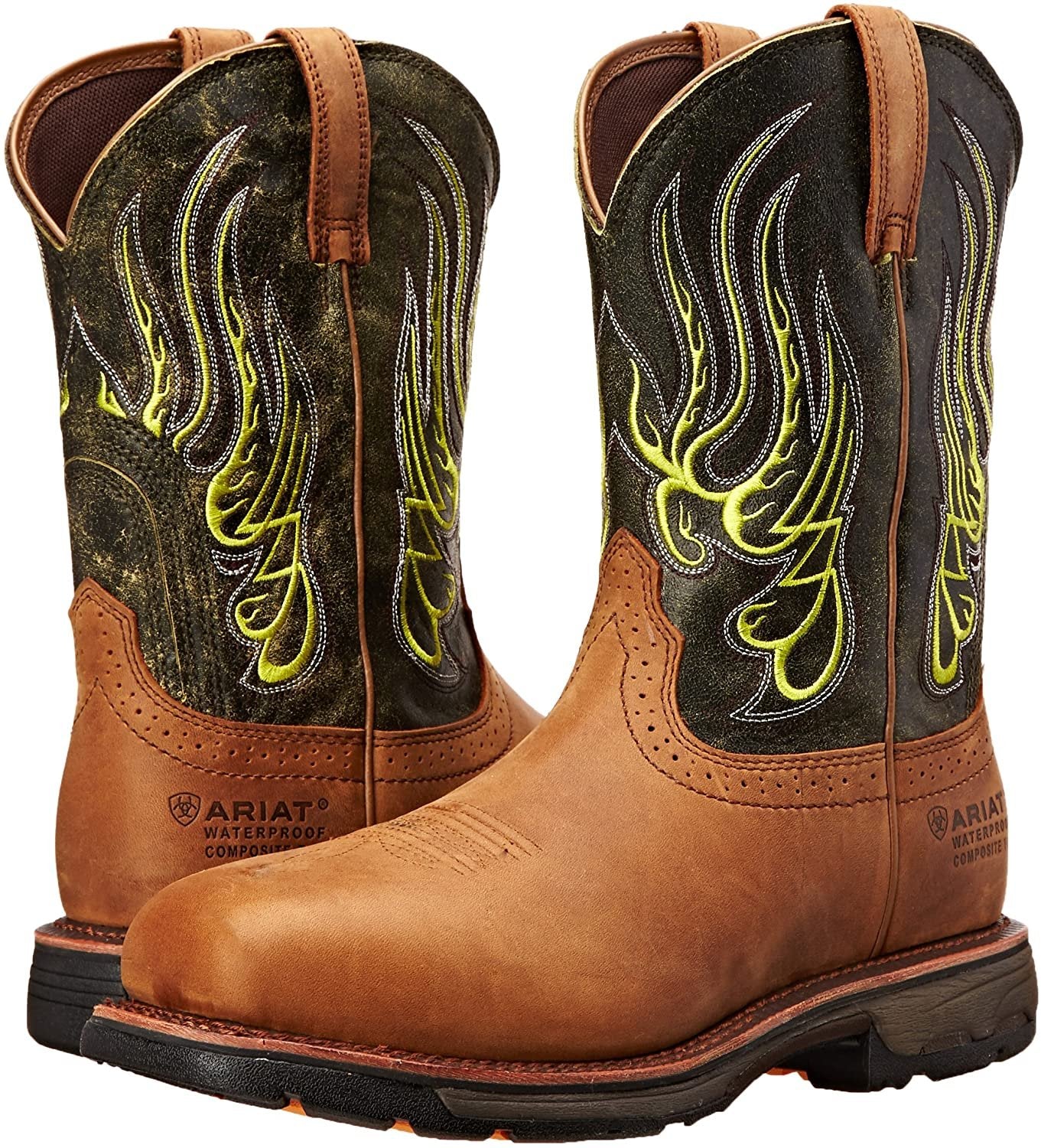 Pair of Ariat Men's WorkHog Mesteno Waterproof Composite Toe Work Boots