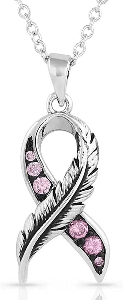 
                  
                    Montana Silversmiths Women's Feather Necklace, With Pink Stones
                  
                