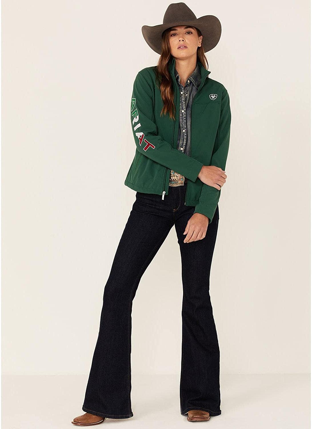 Ariat Women's Classic Team Softshell MEXICO Jacket in Green
